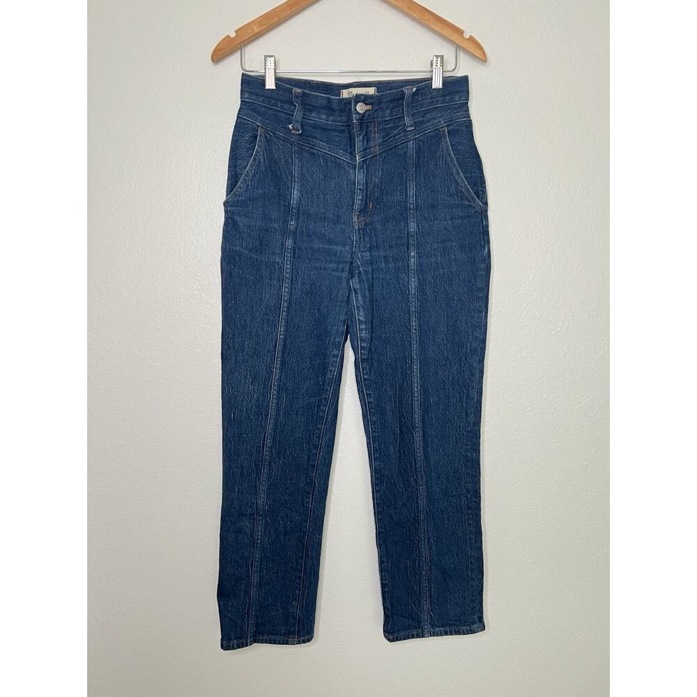 Madewell The Perfect Vintage Straight Jeans Front Seams High Rise Greenhaven 27